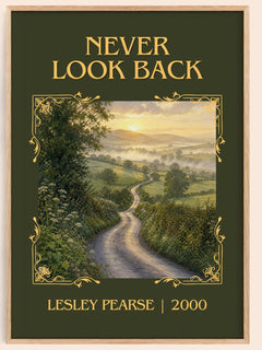 Never Look Back Classic Book Art Print by Lesley Pearse – book poster