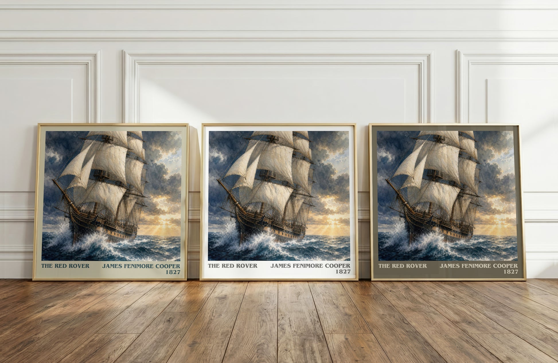 The Red Rover literary art print colour and style options – James Fenimore Cooper book art