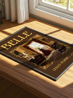 Belle Classic Book Art Print by Lesley Pearse – print on a sunlit desk