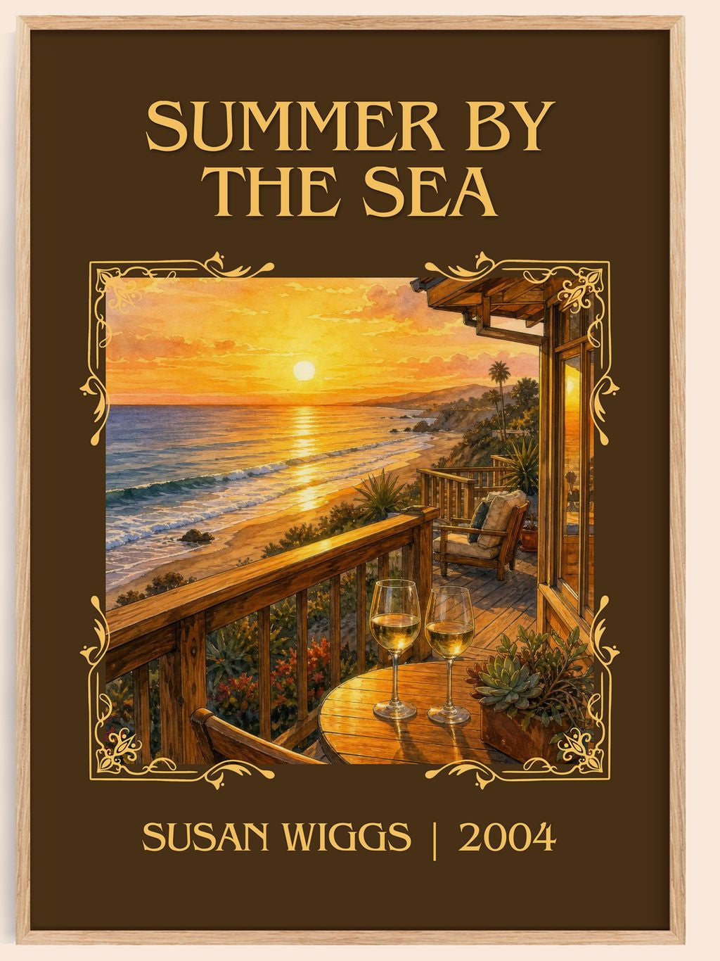 Summer by the Sea Classic Book Art Print by Susan Wiggs – book poster