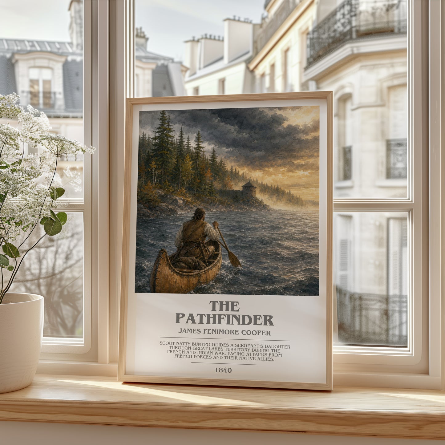 The Pathfinder bookish poster colour and style options – James Fenimore Cooper book art
