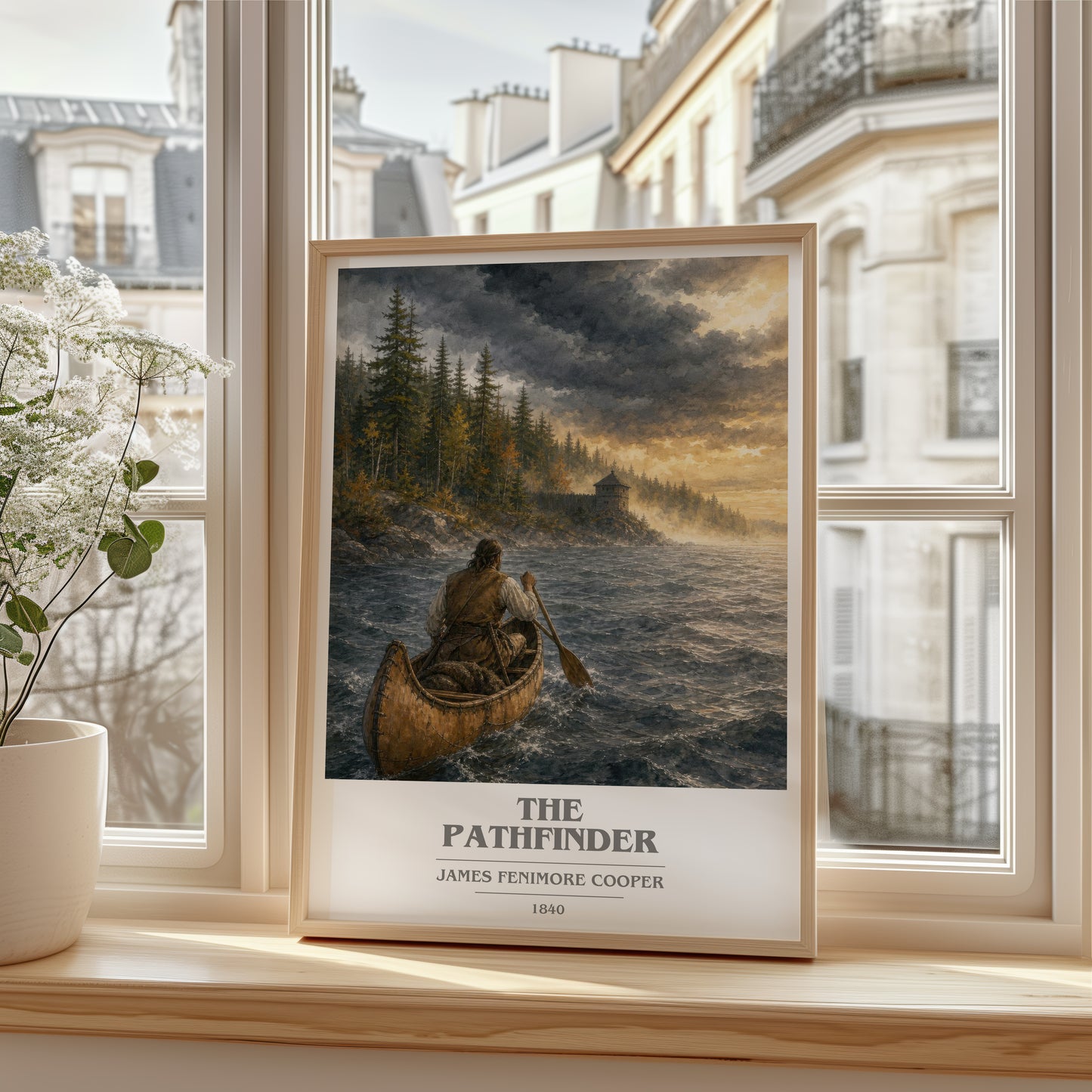 The Pathfinder book cover poster colour and style options – James Fenimore Cooper book art
