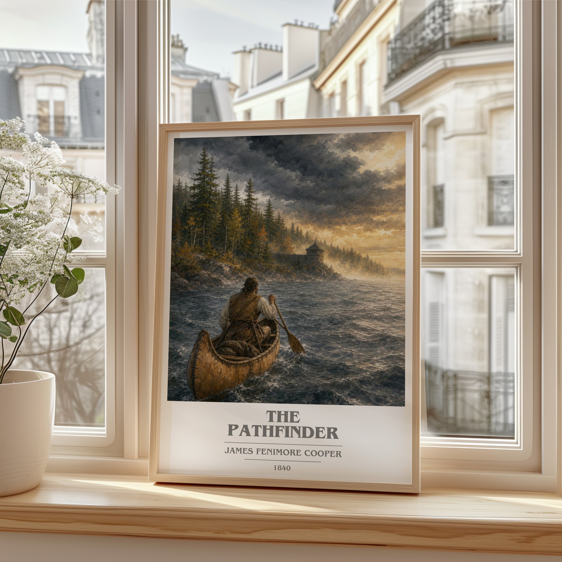 The Pathfinder book cover poster colour and style options – James Fenimore Cooper book art