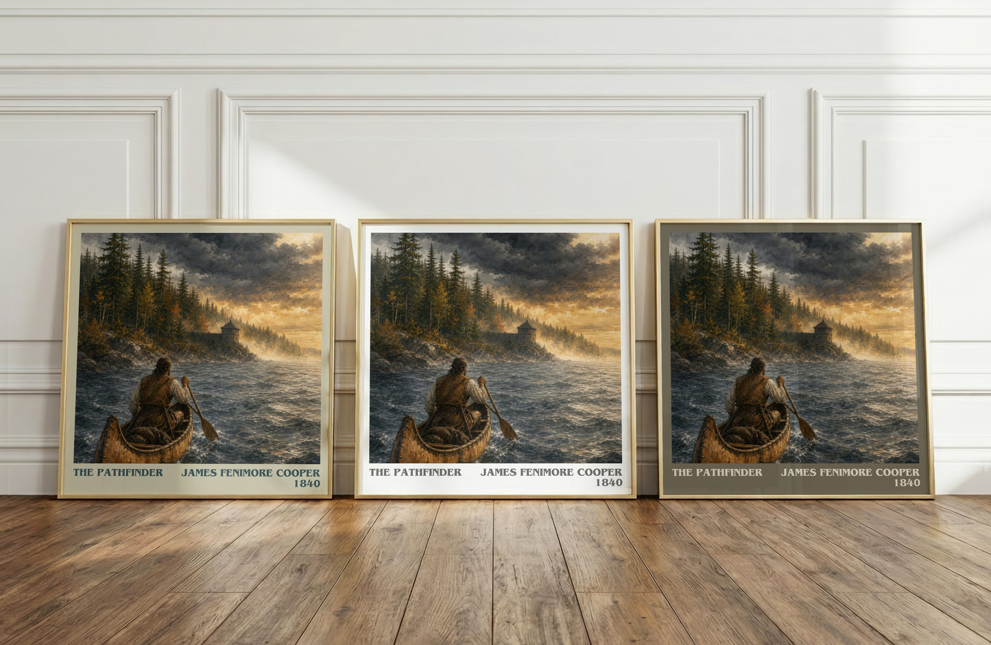 The Pathfinder literary art print colour and style options – James Fenimore Cooper book art