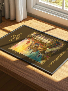 The Butterfly Box Classic Book Art Print by Santa Montefiore – print on a sunlit desk