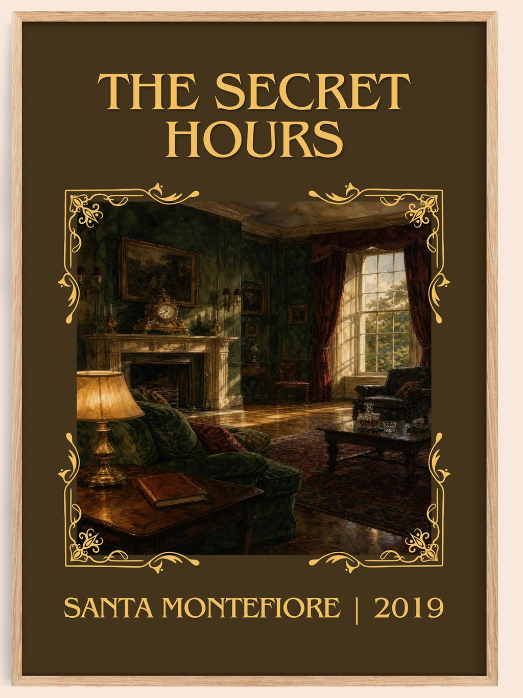 The Secret Hours Classic Book Art Print by Santa Montefiore – book poster