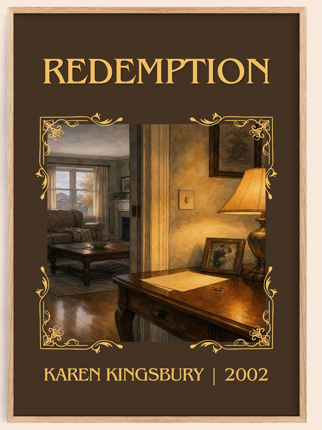 Redemption Classic Book Art Print by Karen Kingsbury – book poster