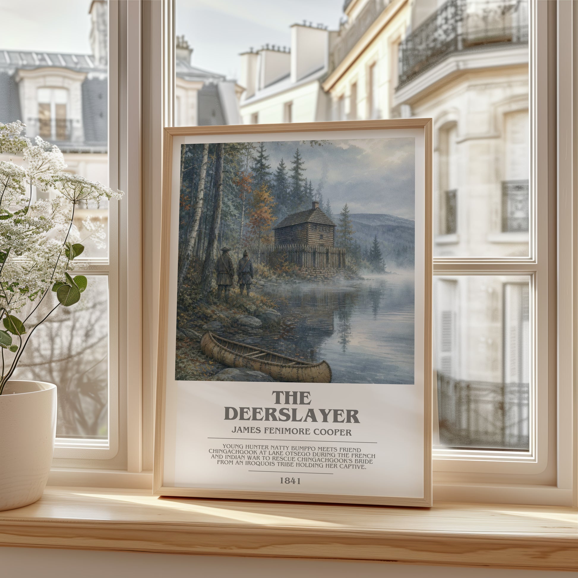 The Deerslayer bookish poster colour and style options – James Fenimore Cooper book art
