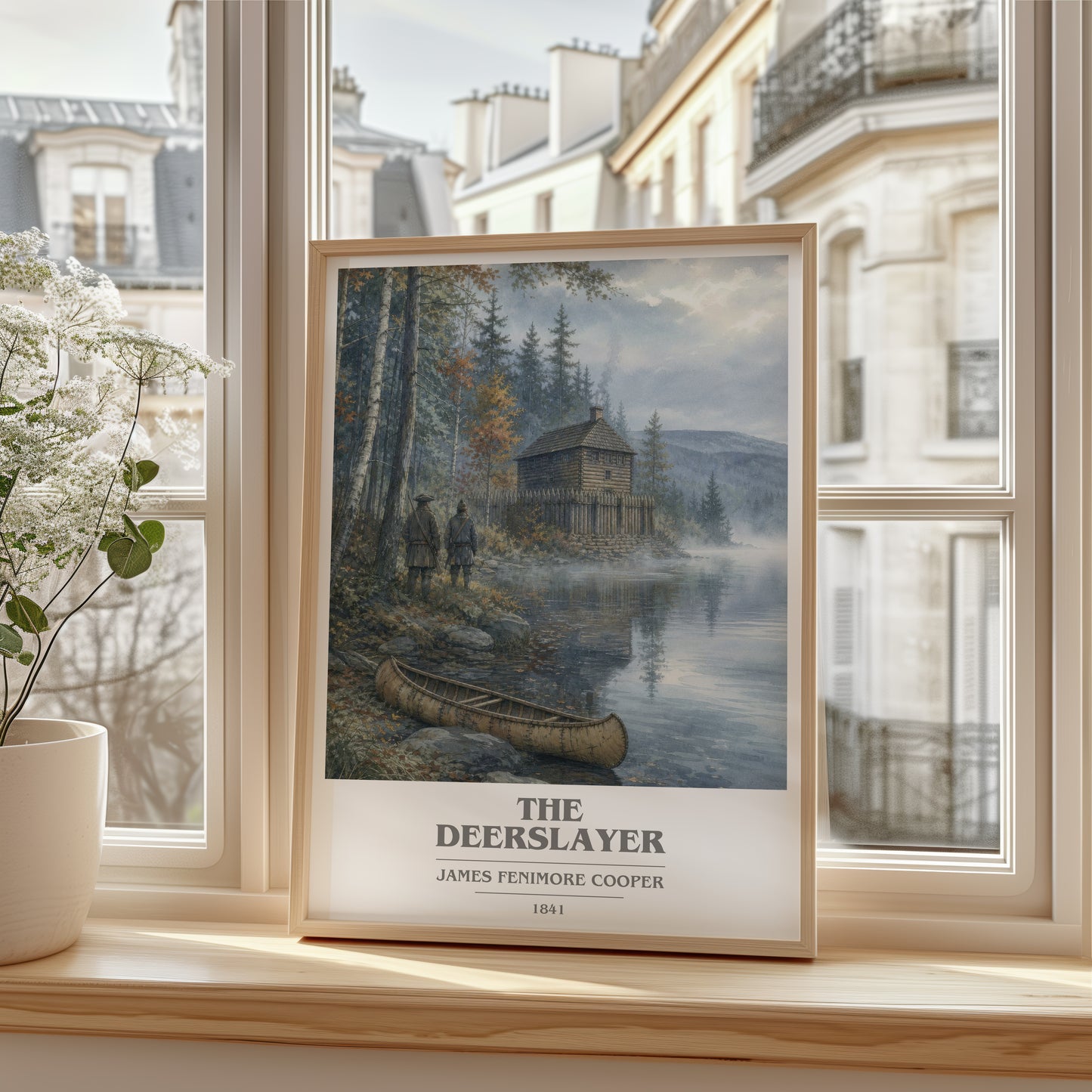 The Deerslayer book cover poster colour and style options – James Fenimore Cooper book art