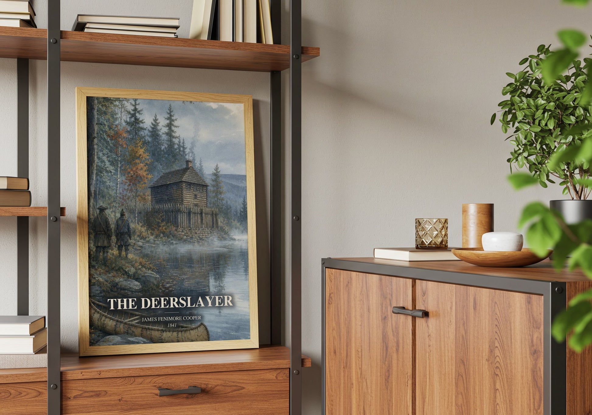The Deerslayer book watercolour illustration paper finish options – matte satin gloss