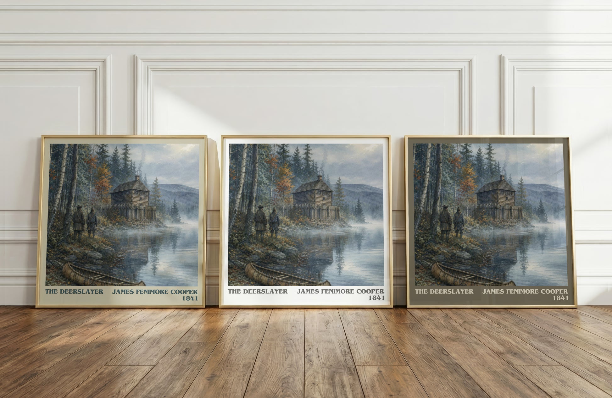 The Deerslayer literary art print colour and style options – James Fenimore Cooper book art