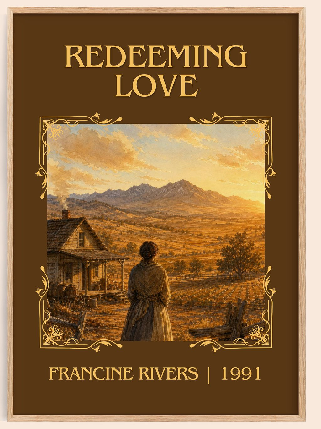 Redeeming Love Classic Book Art Print by Francine Rivers – book poster
