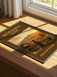 Redeeming Love Classic Book Art Print by Francine Rivers – print on a sunlit desk