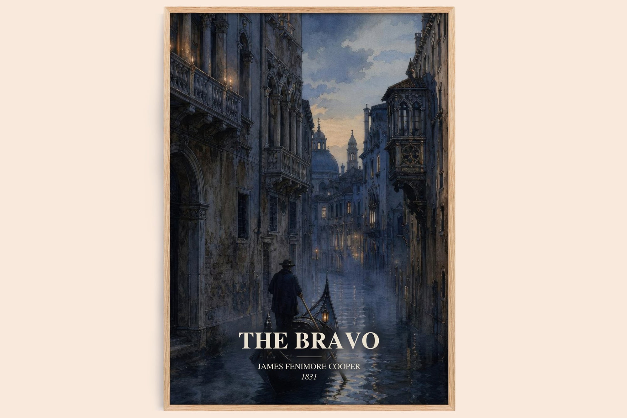 The Bravo watercolour book poster by James Fenimore Cooper – framed literary art print