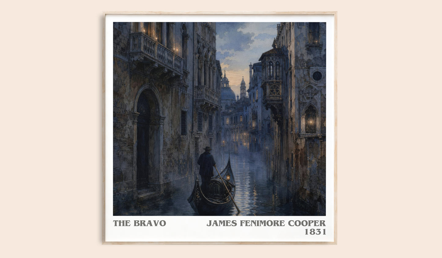The Bravo literary book poster by James Fenimore Cooper – framed literary art print
