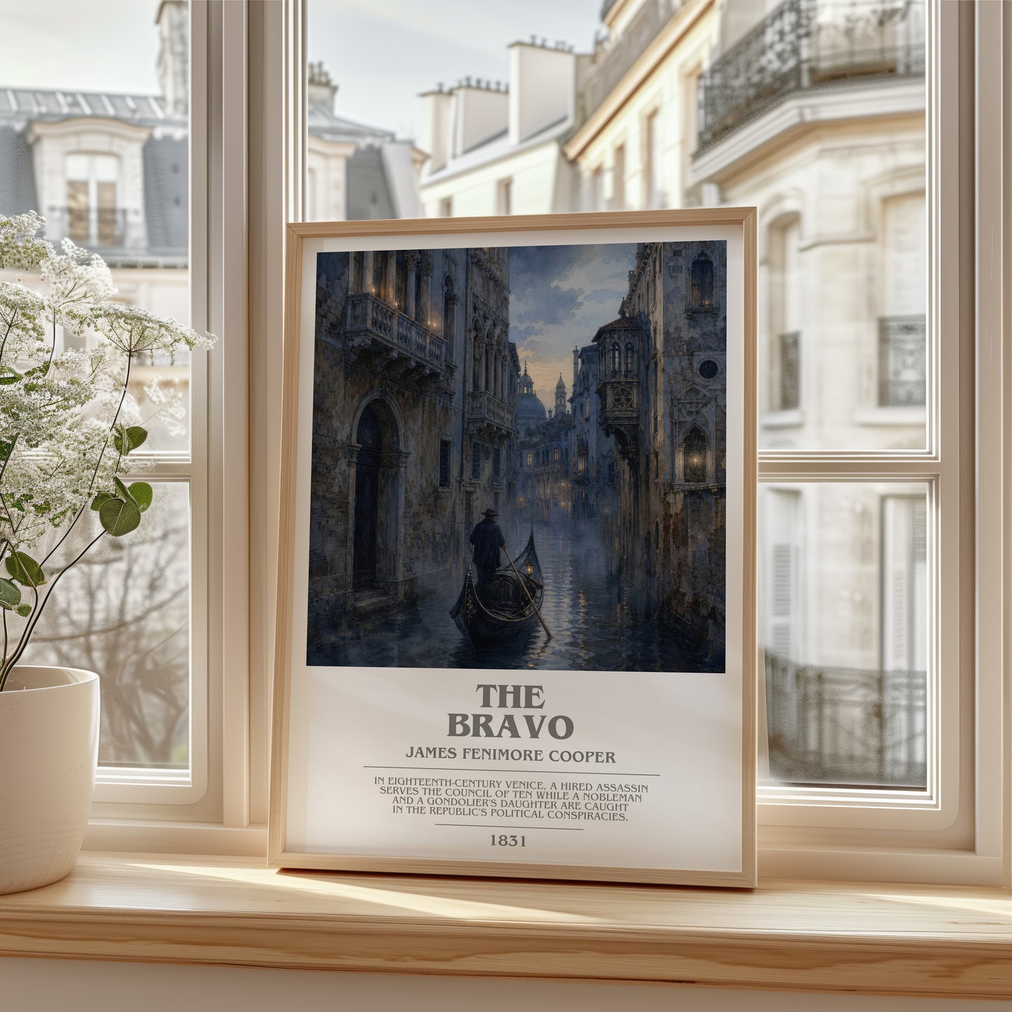 The Bravo bookish poster colour and style options – James Fenimore Cooper book art
