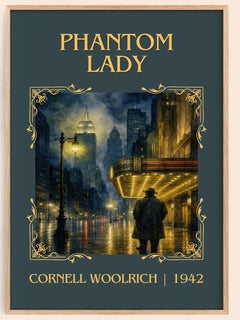 Phantom Lady Classic Book Art Print by Cornell Woolrich – book poster