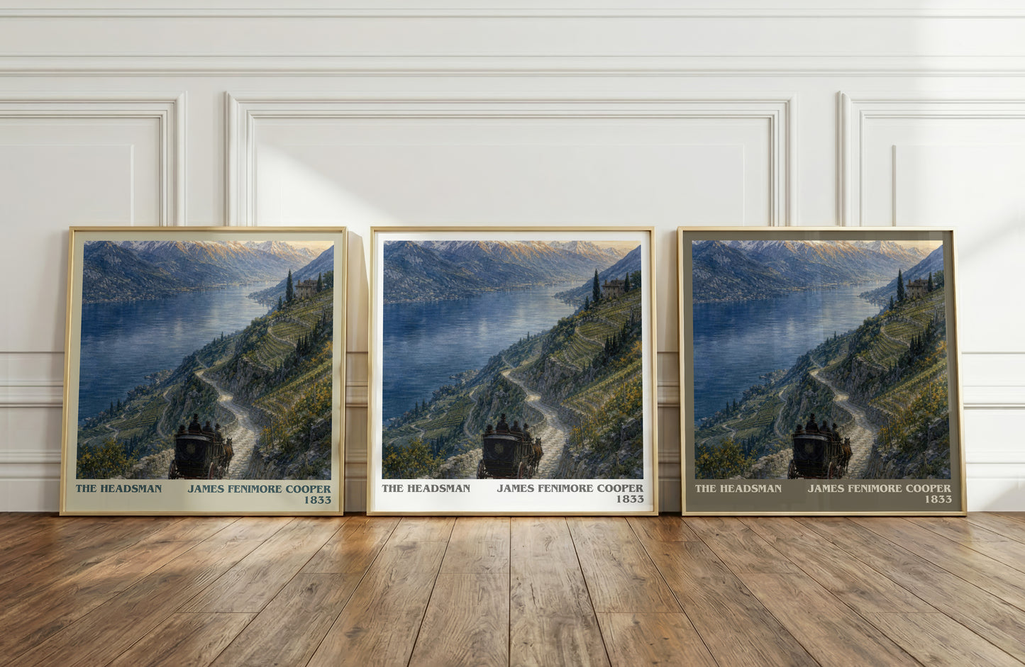 The Headsman literary art print colour and style options – James Fenimore Cooper book art