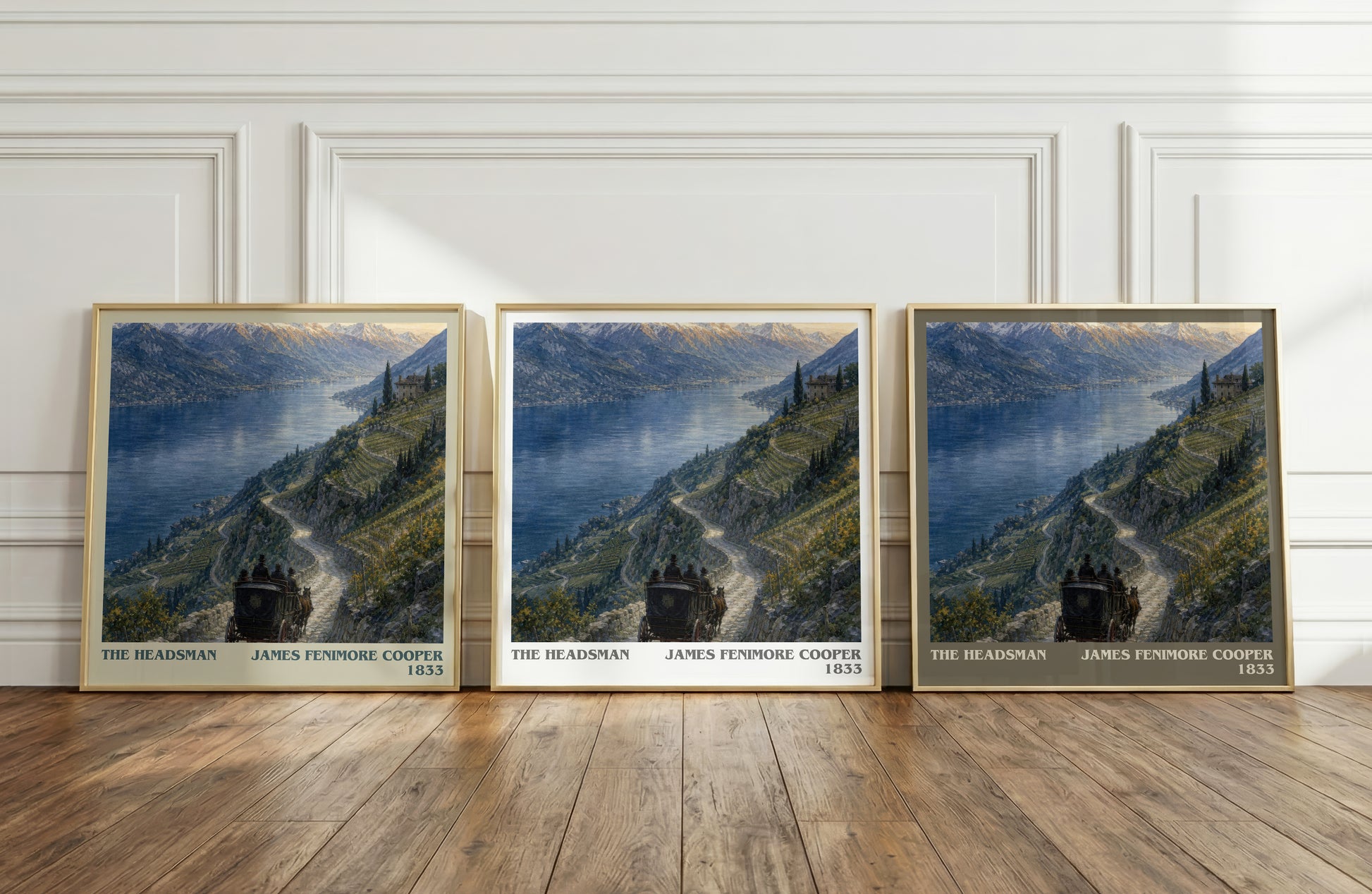The Headsman literary art print colour and style options – James Fenimore Cooper book art