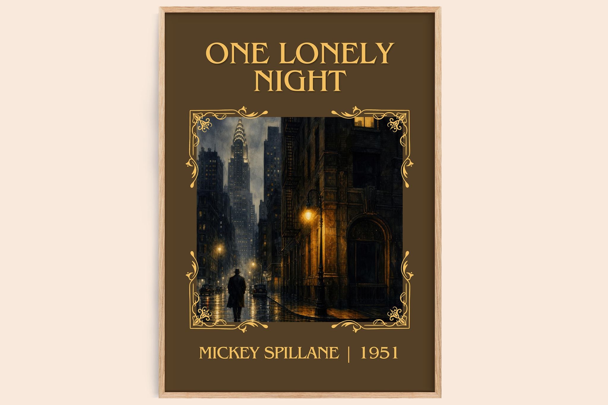 One Lonely Night Classic Book Art Print by Mickey Spillane