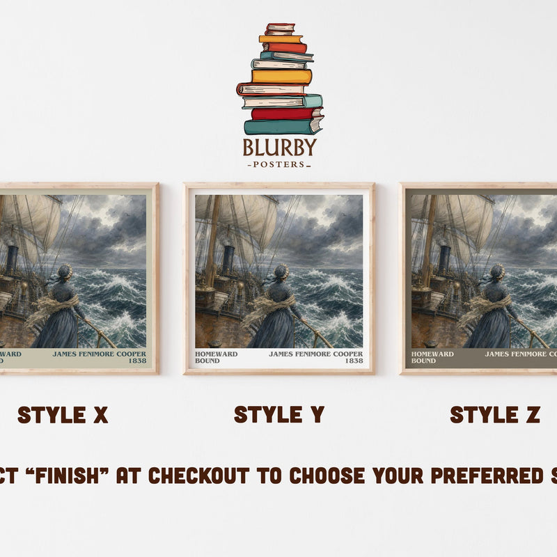 Homeward Bound literary print in frame leaning in hallway – adventure wall art