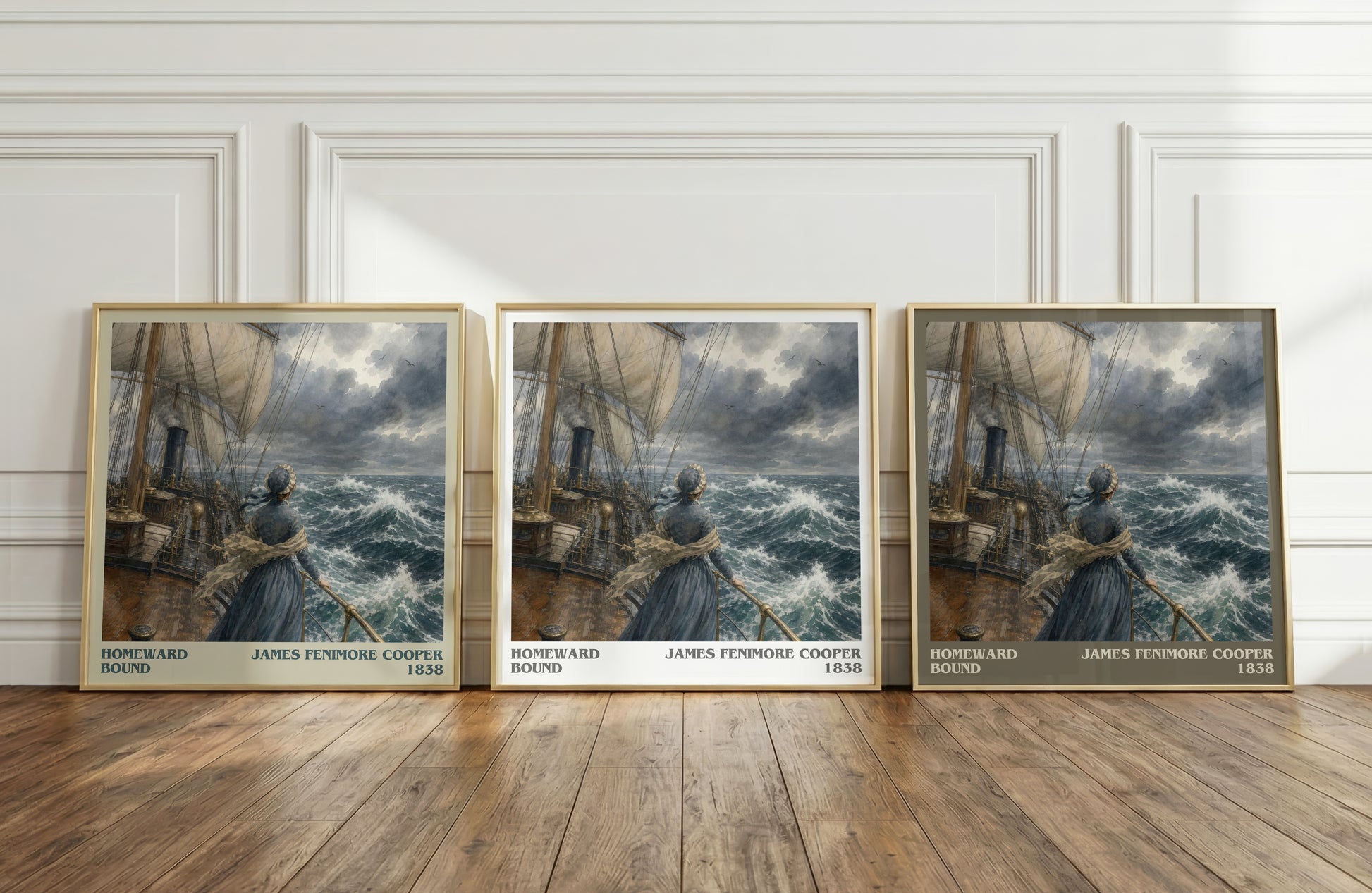Homeward Bound literary art print colour and style options – James Fenimore Cooper book art