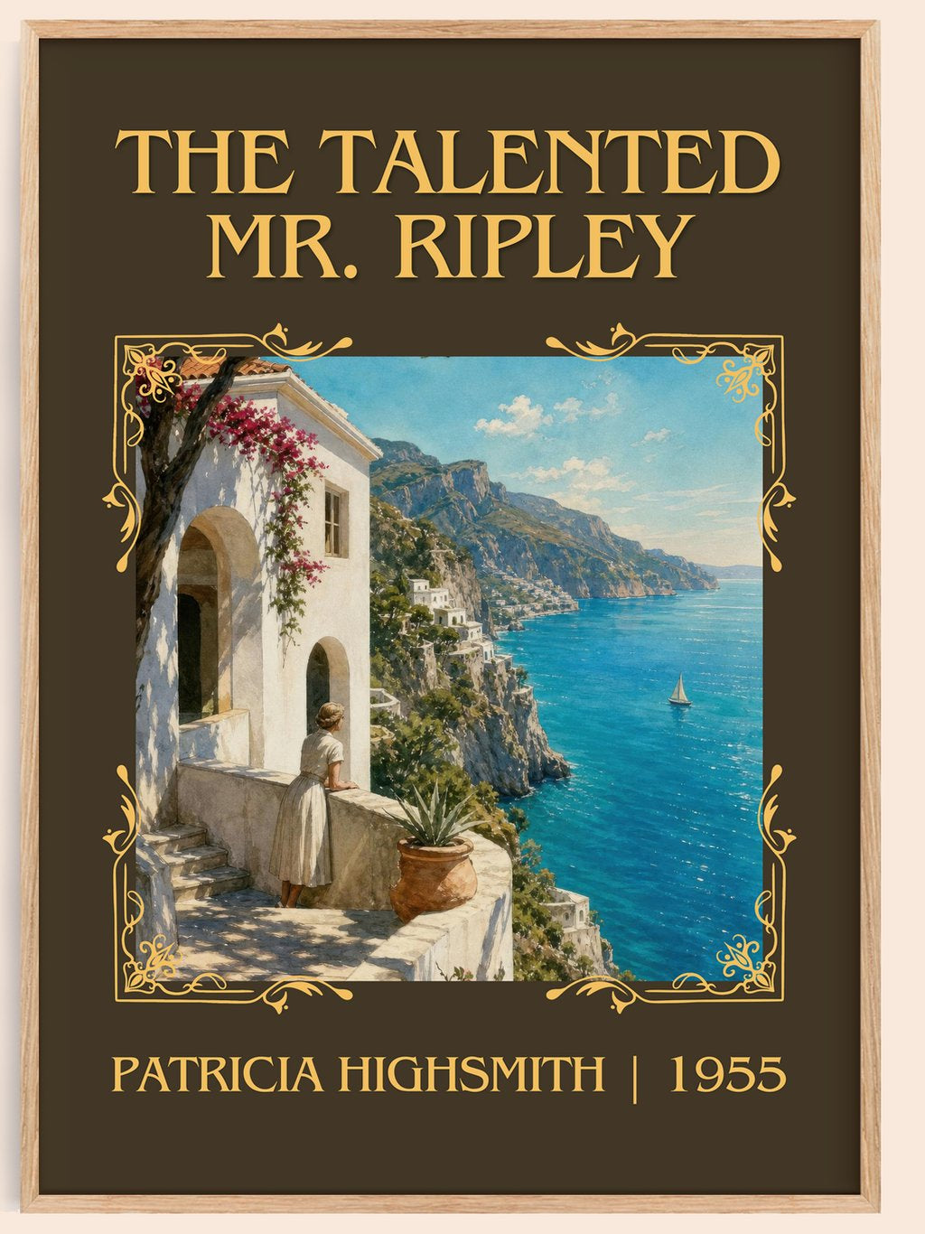 The Talented Mr. Ripley Classic Book Art Print by Patricia Highsmith – book poster