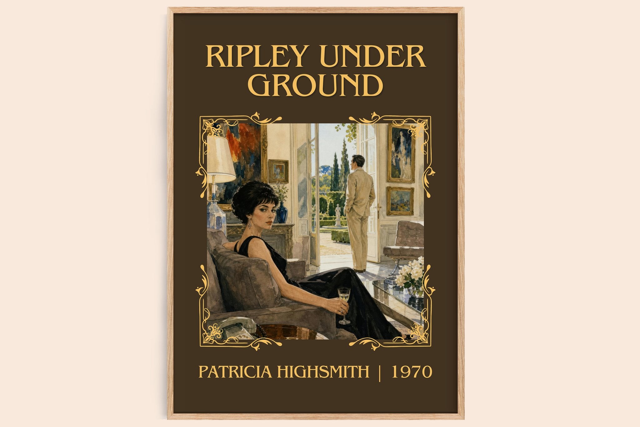 Ripley Under Ground Classic Book Art Print by Patricia Highsmith