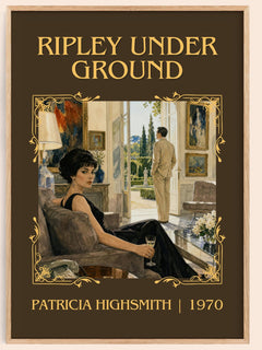 Ripley Under Ground Classic Book Art Print by Patricia Highsmith – book poster