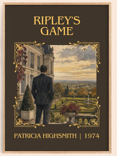 Ripley's Game Classic Book Art Print by Patricia Highsmith – book poster