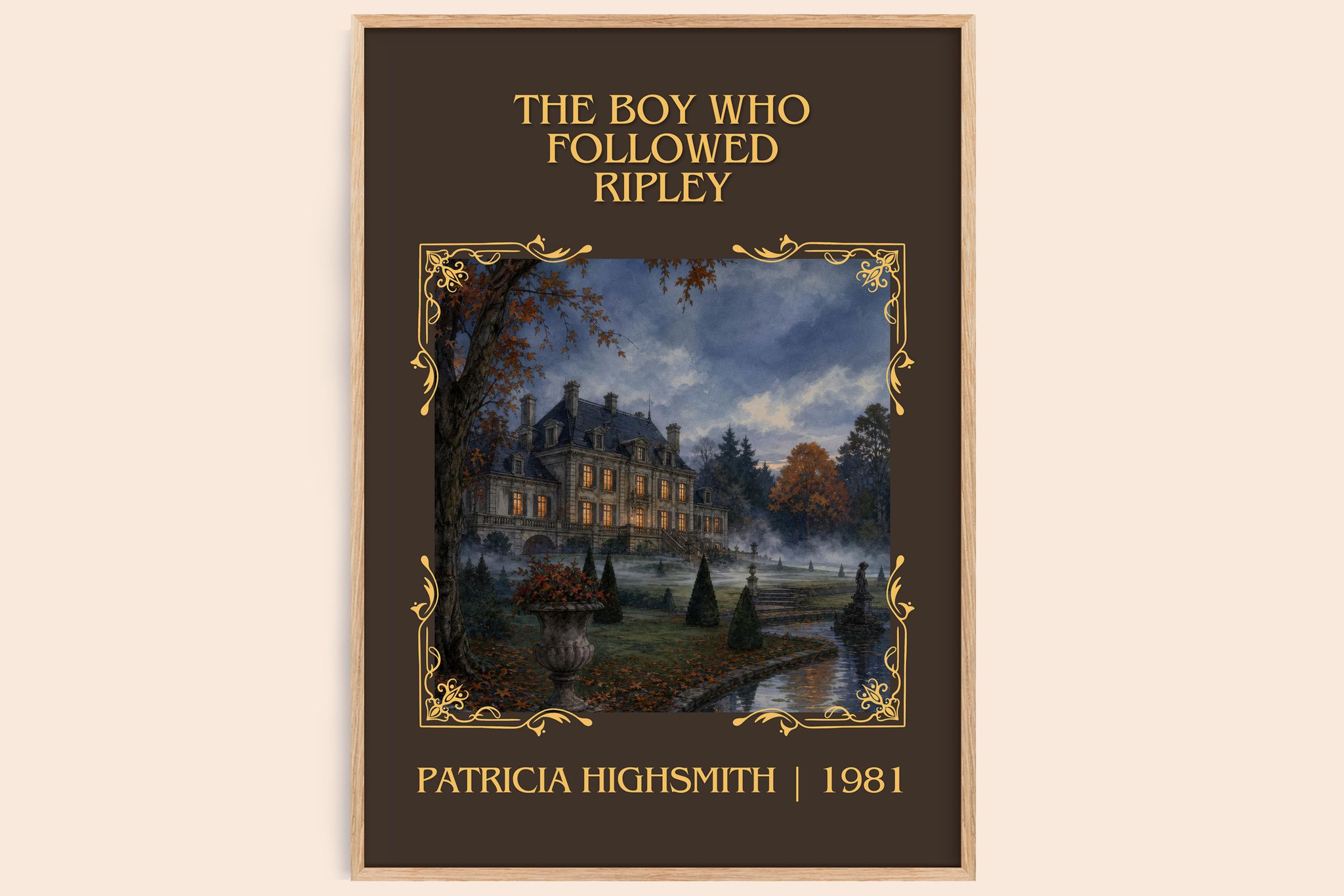 Boy Who Followed Ripley Classic Book Art Print by Patricia Highsmith