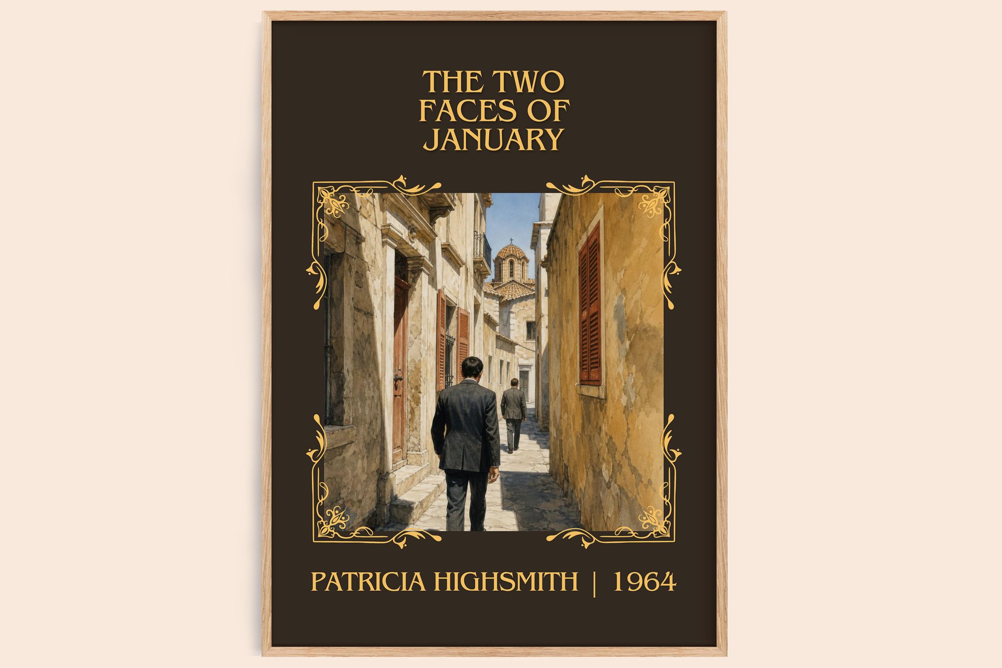 The Two Faces of January Classic Book Art Print by Patricia Highsmith