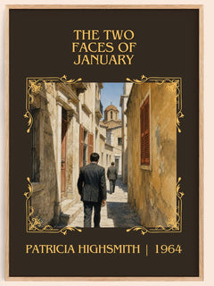 The Two Faces of January Classic Book Art Print by Patricia Highsmith – book poster