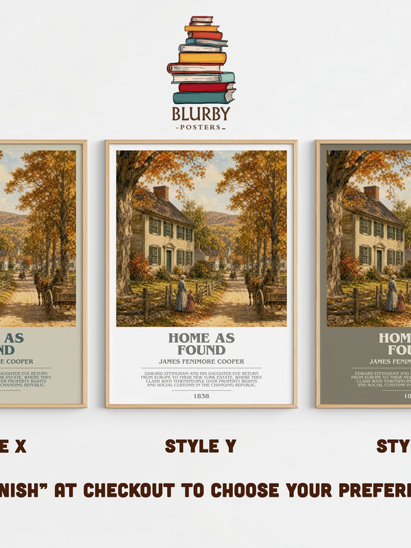 Home As Found bookish print in frame leaning in hallway – historical fiction wall art
