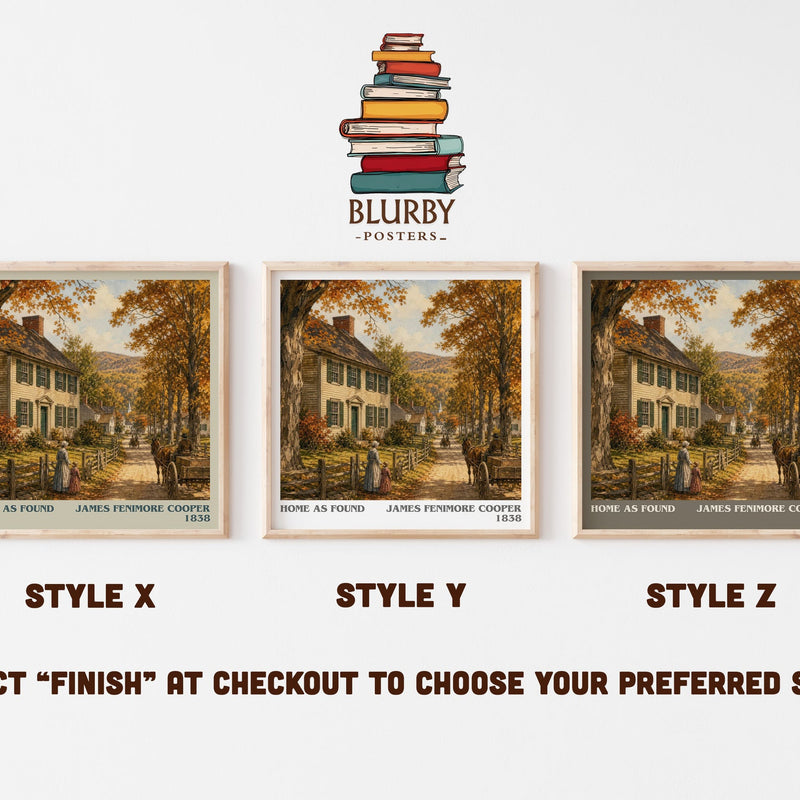 Home As Found literary print in frame leaning in hallway – historical fiction wall art