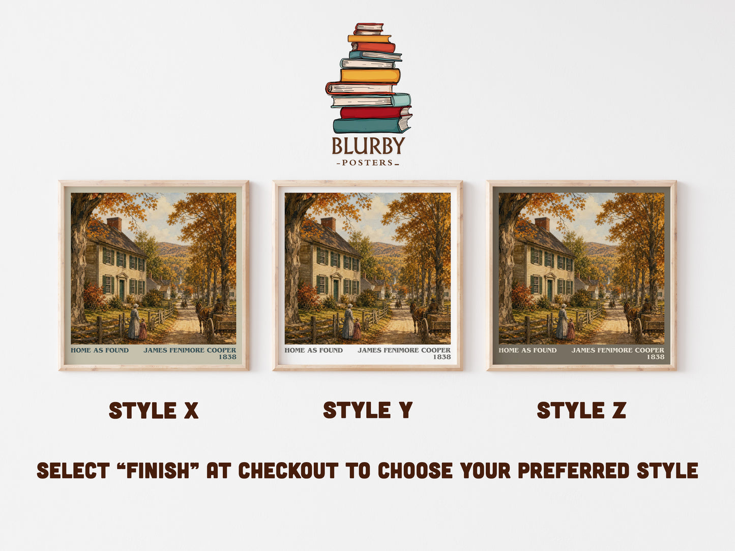 Home As Found literary print in frame leaning in hallway – historical fiction wall art