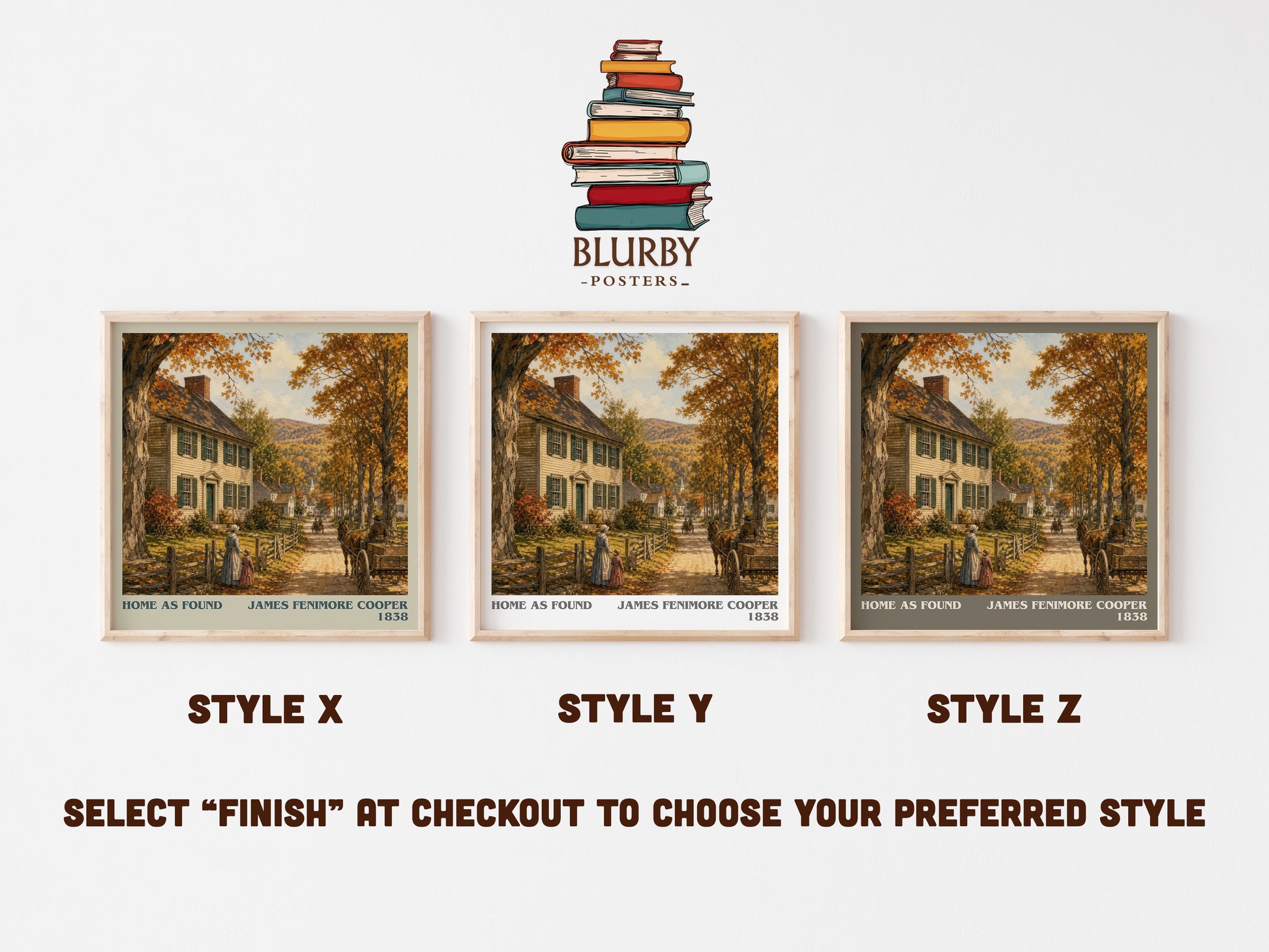 Home As Found literary print in frame leaning in hallway – historical fiction wall art