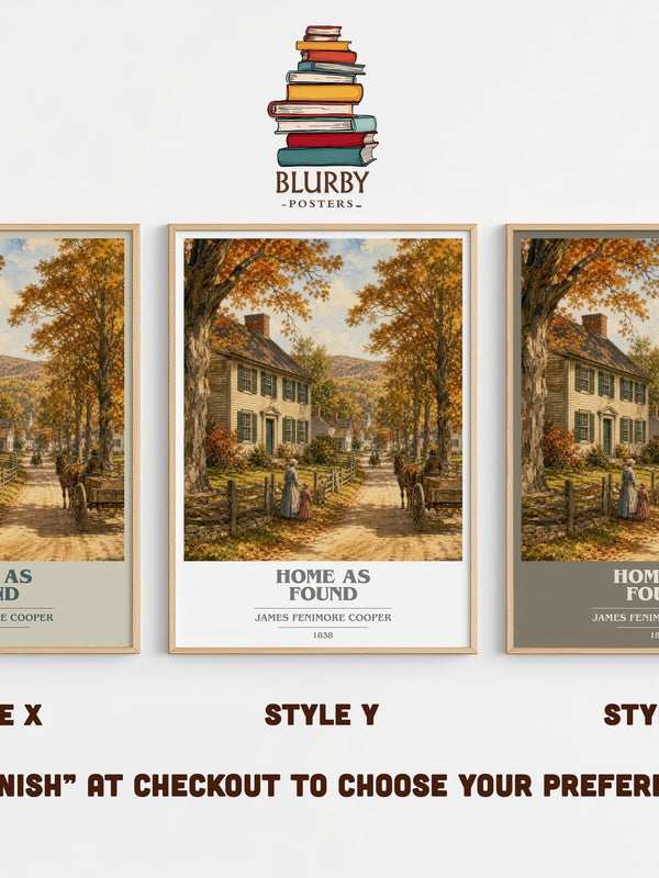Home As Found book cover print in frame leaning in hallway – historical fiction wall art