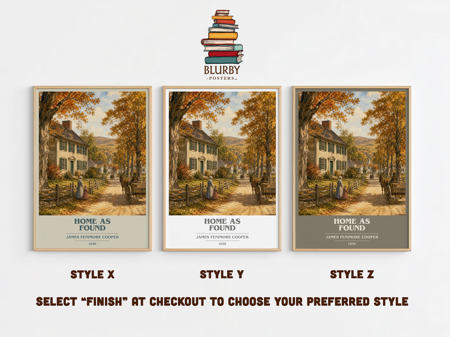 Home As Found book cover print in frame leaning in hallway – historical fiction wall art