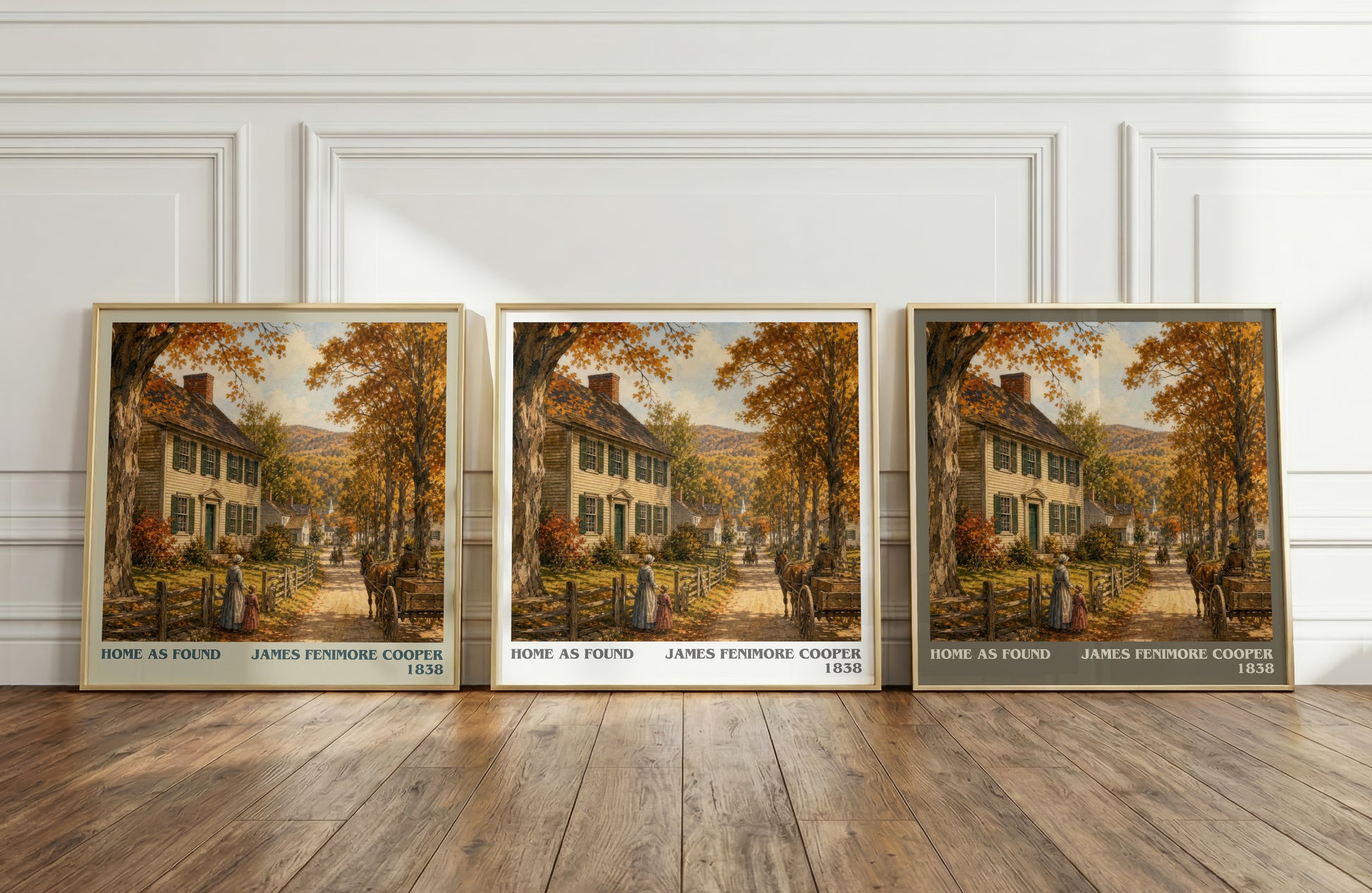 Home As Found literary art print colour and style options – James Fenimore Cooper book art