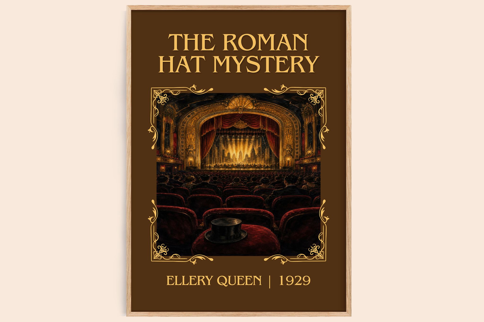 The Roman Hat Mystery Classic Book Art Print by Ellery Queen