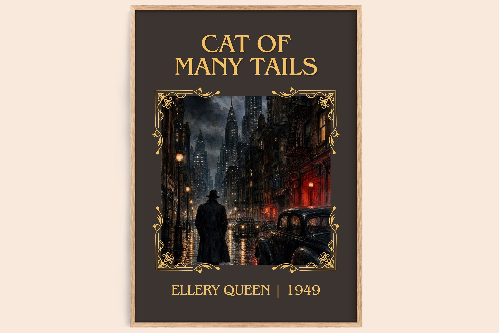 Cat of Many Tails Classic Book Art Print by Ellery Queen