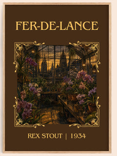 Fer-de-Lance Classic Book Art Print by Rex Stout – book poster