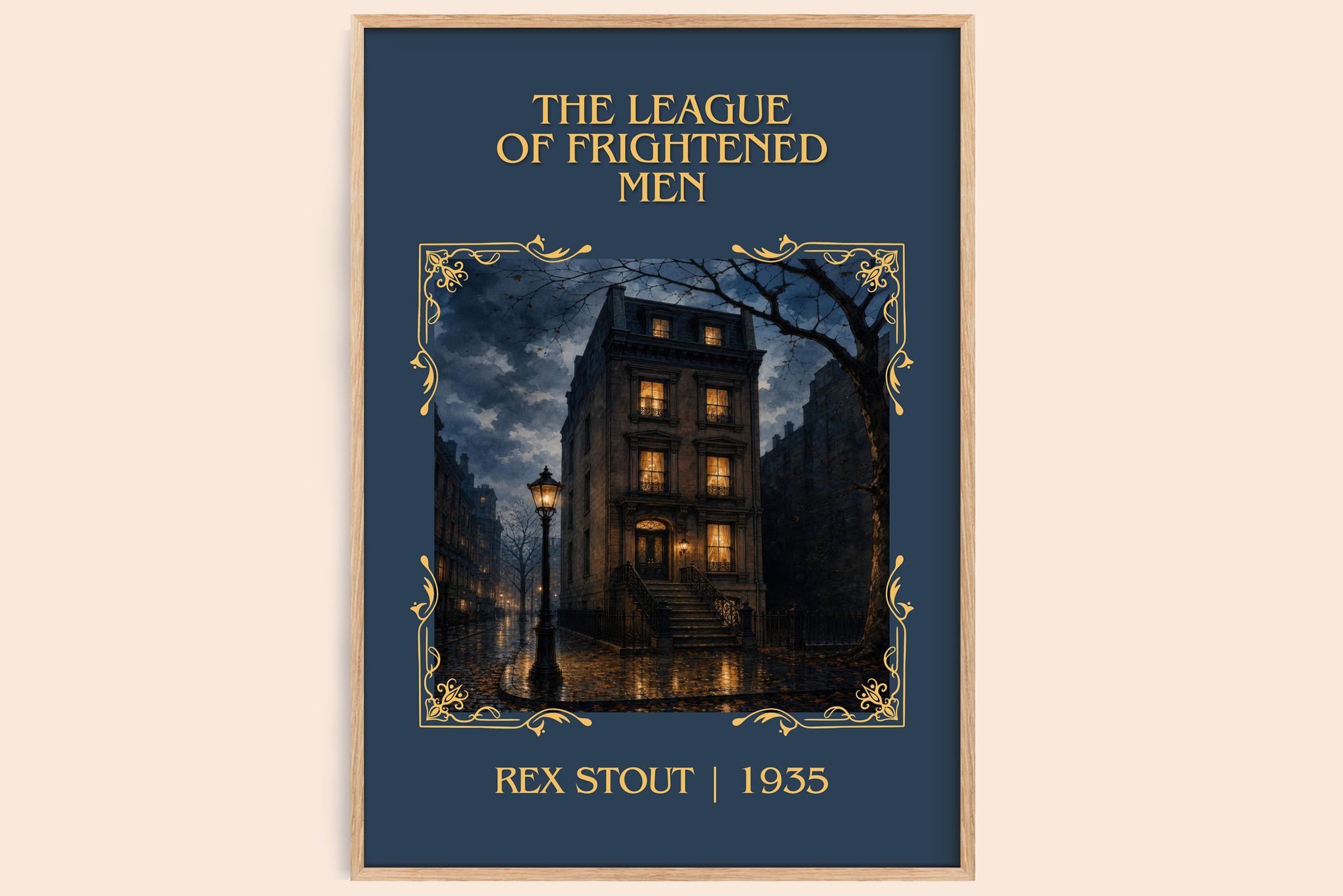 The League of Frightened Men Classic Book Art Print by Rex Stout