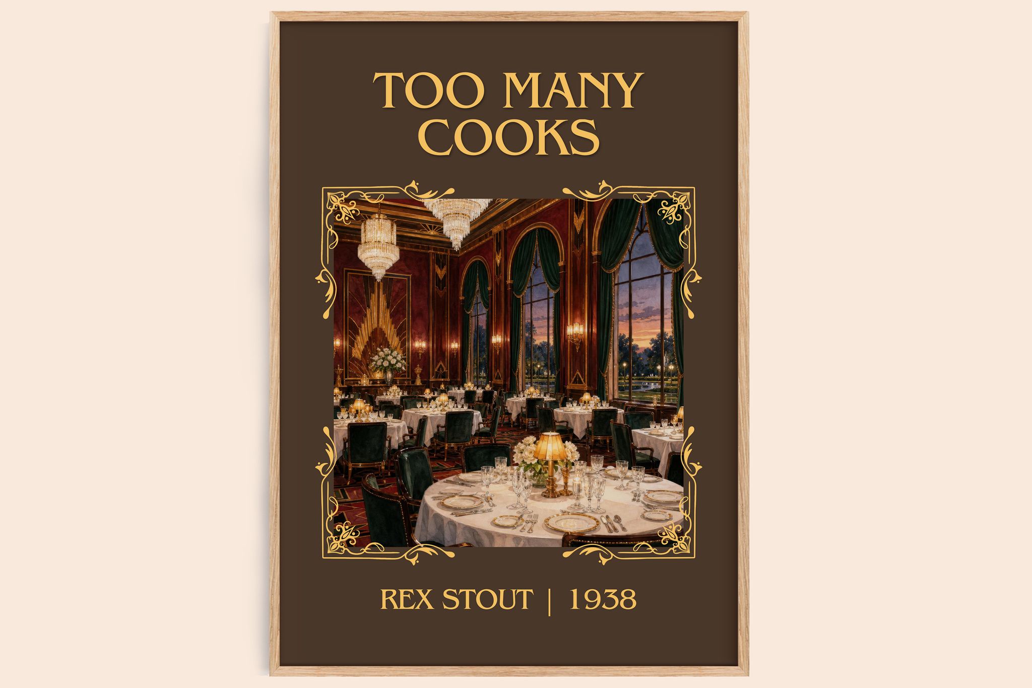 Too Many Cooks Classic Book Art Print by Rex Stout