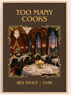 Too Many Cooks Classic Book Art Print by Rex Stout – book poster