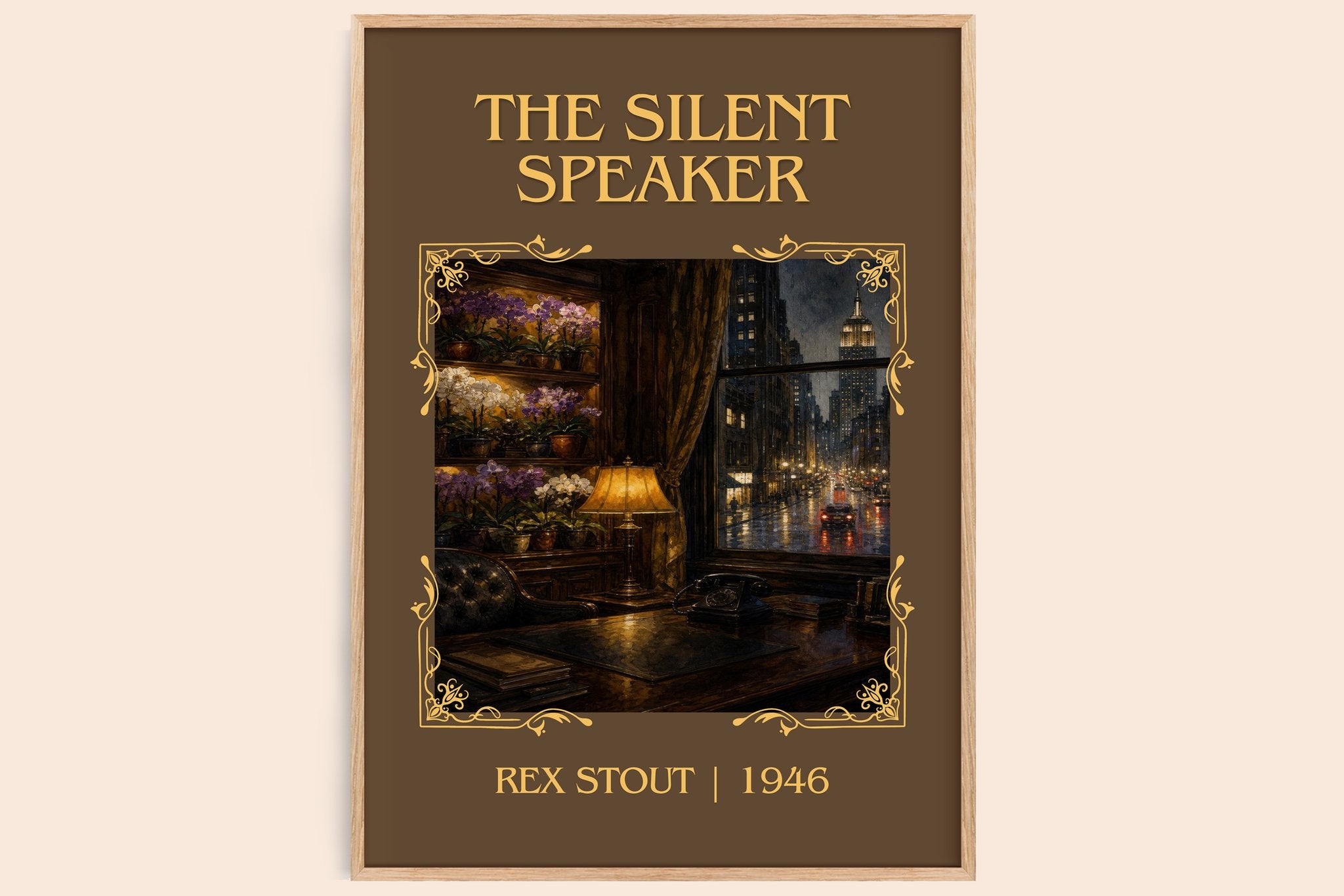 The Silent Speaker Classic Book Art Print by Rex Stout