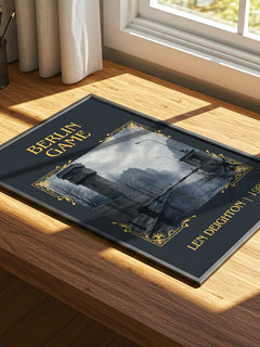 Berlin Game Classic Book Art Print by Len Deighton – print on a sunlit desk