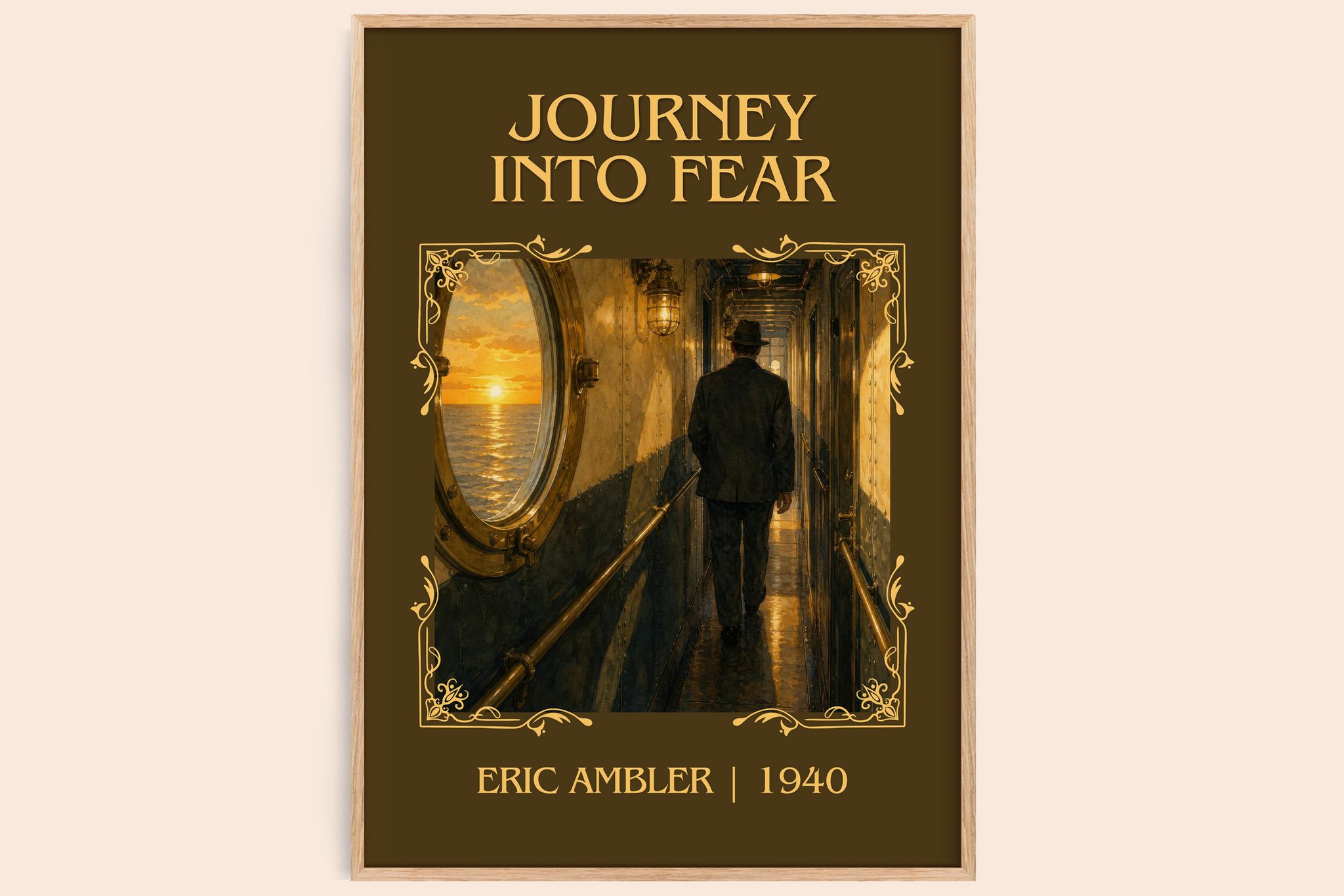 Journey into Fear Classic Book Art Print by Eric Ambler