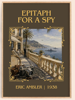 Epitaph for a Spy Classic Book Art Print by Eric Ambler – book poster